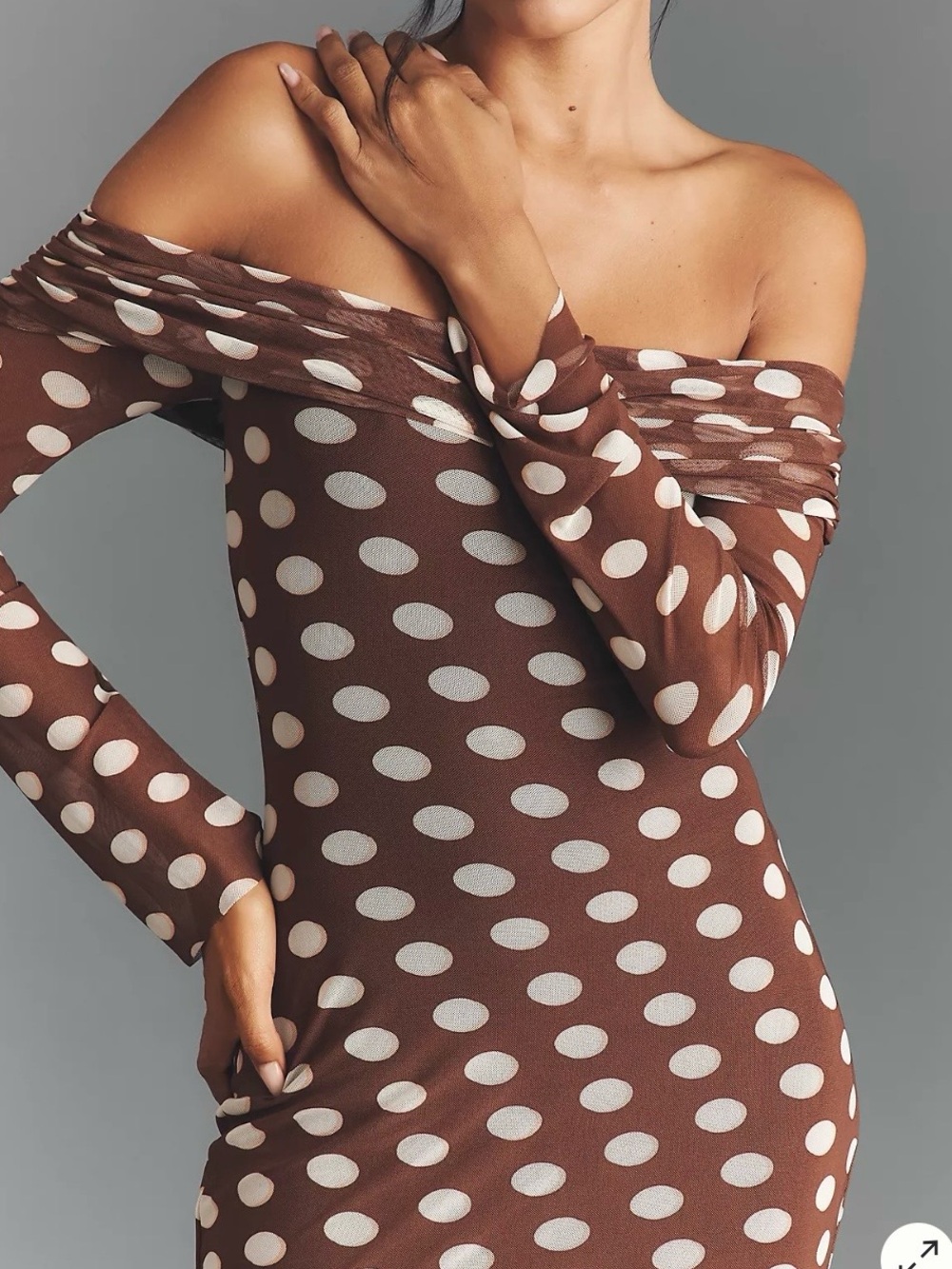 Elegant polka dot maxi dress - Picture 2 of 3